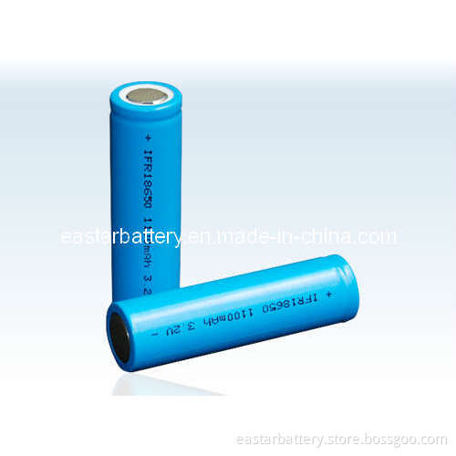 Rechargeable IFR18650 3.2V 1100mAh LiFePO4 Battery